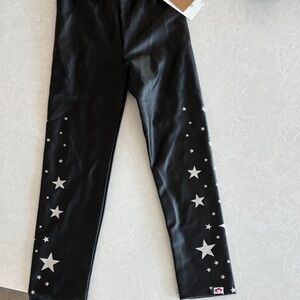 Appaman Black Star Pattern Leggings NEW! size 4t